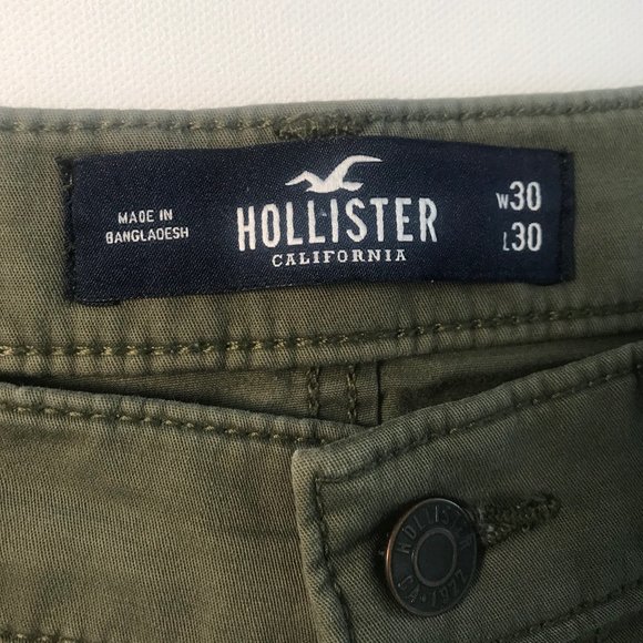 ( 3 for 20) - Hollister Olive Green Chino  W30 L30 - Picture 2 of 7